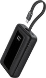 Load image into Gallery viewer, Power Bank, 20,000mAh 30W High-Speed Portable Charger with Built-in USB-C Cable