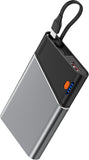 Load image into Gallery viewer, Portable Charger Power Bank, 10000mAh 22.5W PD Fast Charging Powerbank with Built-in USB C Cable