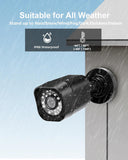 Load image into Gallery viewer, 4CH 1080P Wired Security Camera System, 512GB Hard Drive, 4 x Home Surveillance IP68 Waterproof
