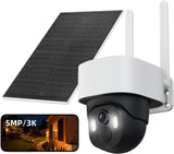 Load image into Gallery viewer, Solar Security Camera Wireless Outdoor, 3K UHD WiFi PTZ Camera with Color Night Vision, Motion Tracking