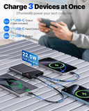 Load image into Gallery viewer, Portable Charger Power Bank, 10000mAh 22.5W PD Fast Charging Powerbank with Built-in USB C Cable