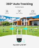 Load image into Gallery viewer, Solar Security Camera Wireless Outdoor, 3K UHD WiFi PTZ Camera with Color Night Vision, Motion Tracking